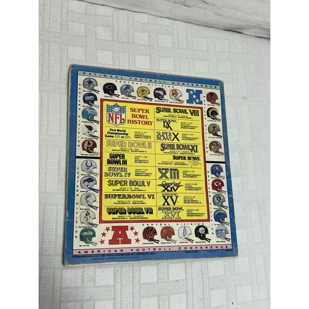 1982 Topps Football STICKER ALBUM Stickers JOE MONTANA 49ers Missing Only 2